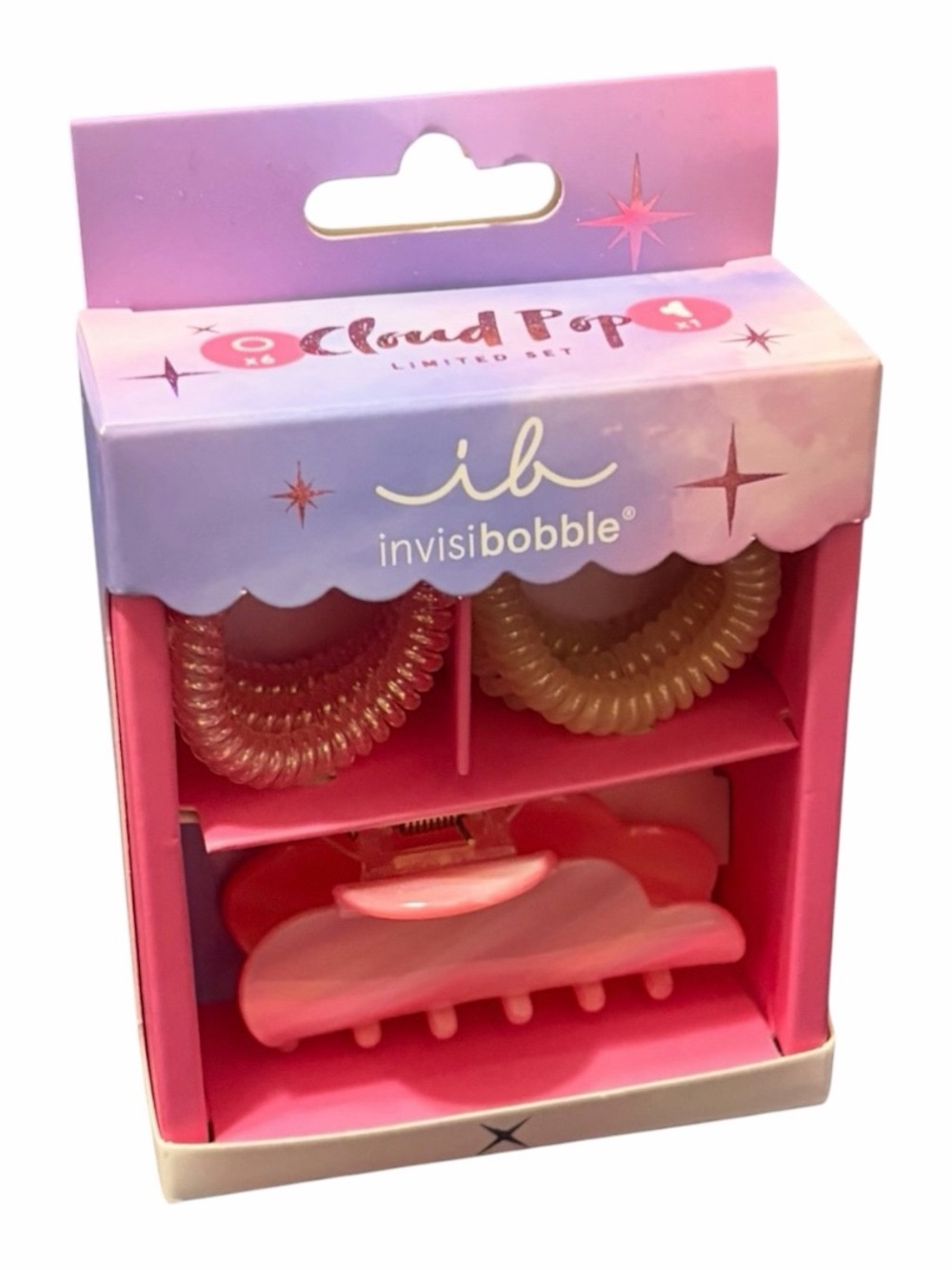 Invisibobbble CloudPOP Gift Set Hair Spirals & Claw Clip Brand New Girly Pretty